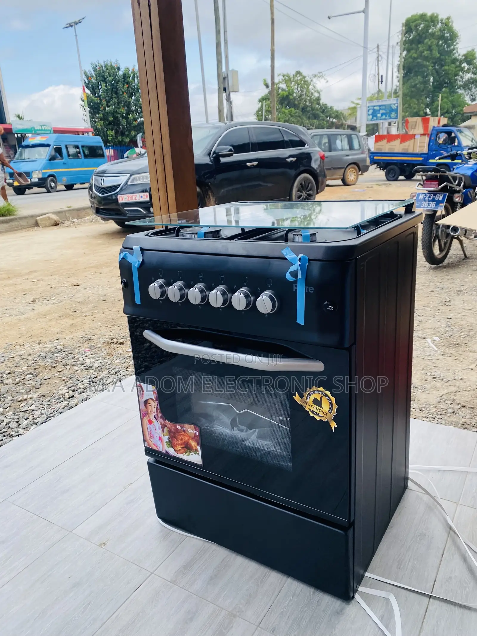Highly Energy Saving Ferre 60x60 4 Gas Burner + Oven(Black).
