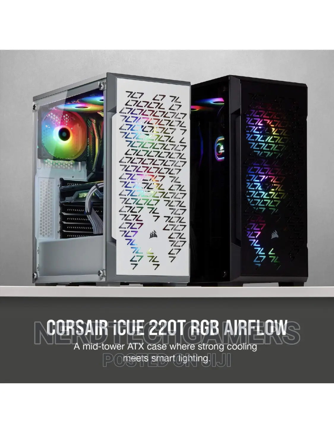 Corsair Icue 220T RGB AIRFLOW Tempered Glass Mid-Towe - Blac