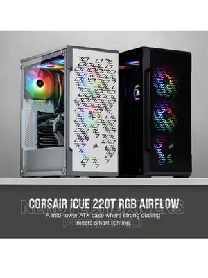 Corsair Icue 220T RGB AIRFLOW Tempered Glass Mid-Towe - Blac