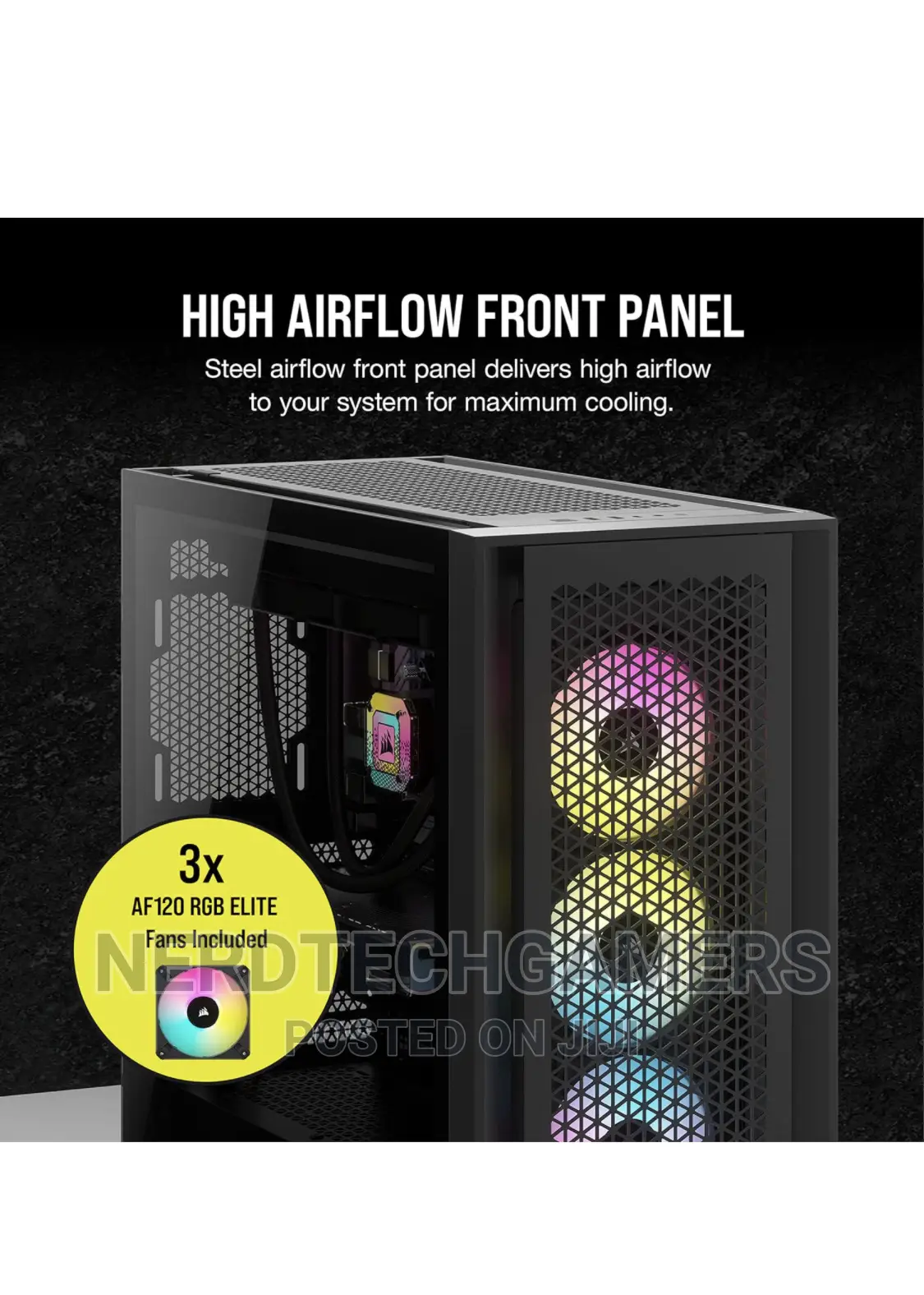 Corsair Icue 4000x RGB Airflow Mid-Tower - Black