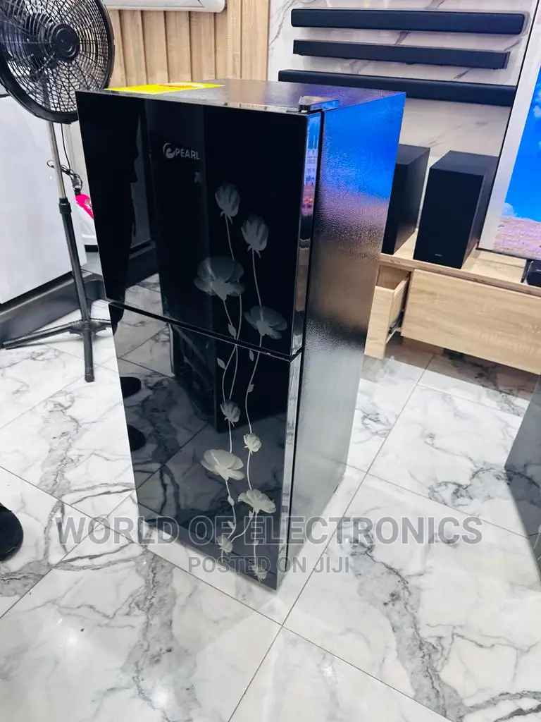 16T Double Door Fridge Pearl Black