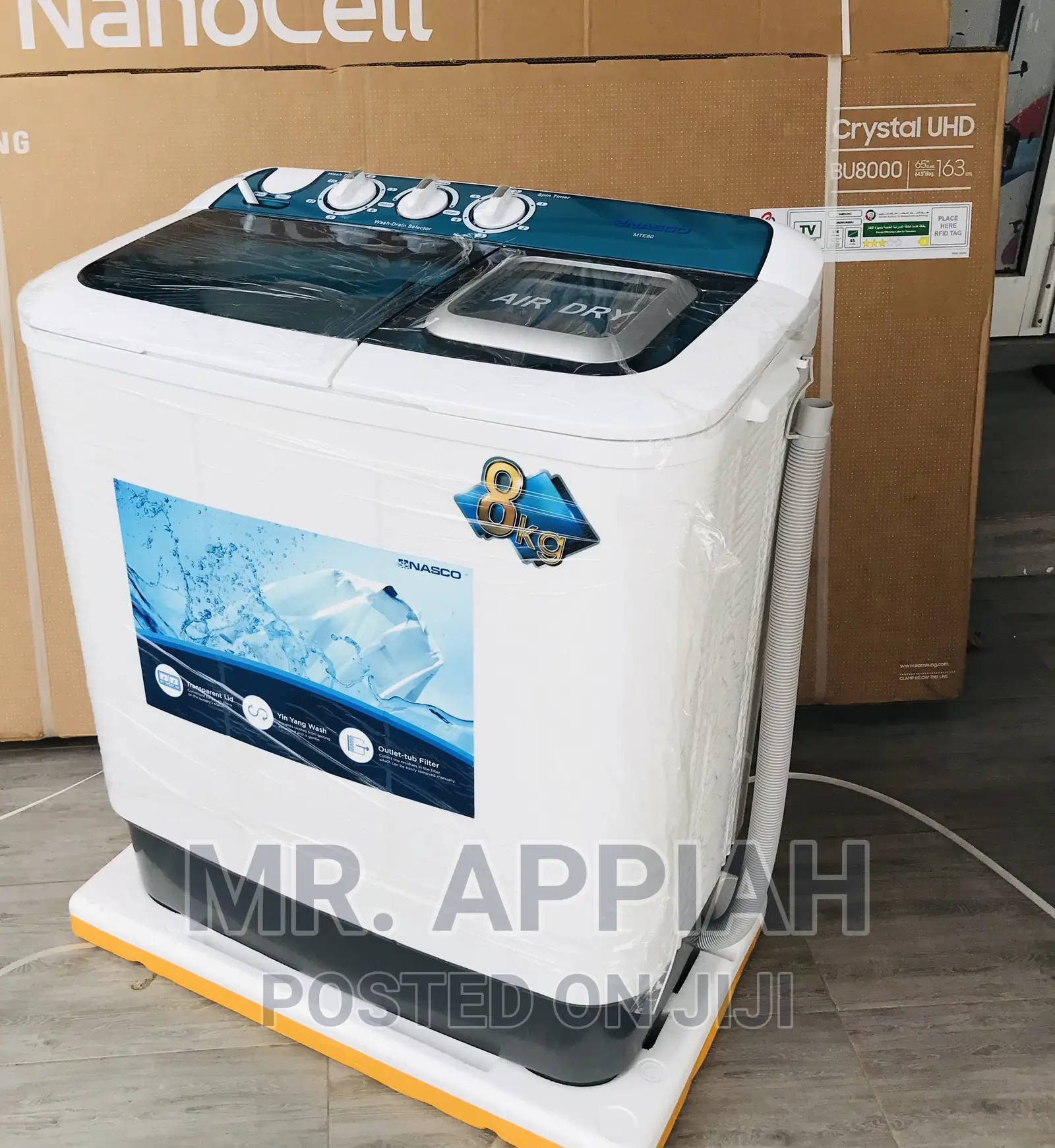 Shop Affordable Nasco 8kg Semi-Automatic Electric Washer.