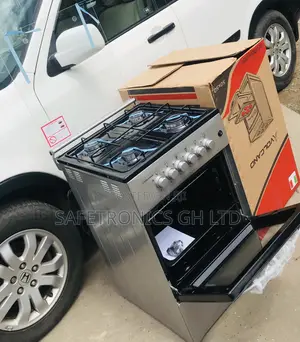 4 Gas Burner Oven With Grill 50x50 Sliver Volcano Cooker