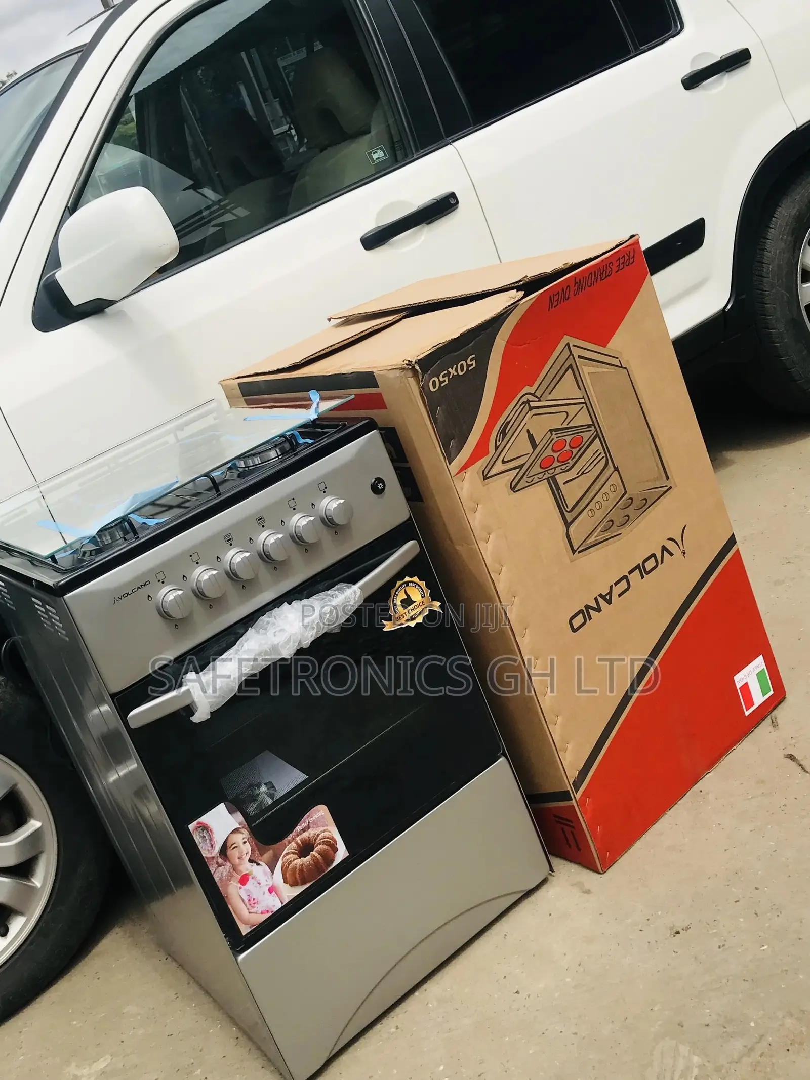 50x50 Oven With Grill Volcano 4 Gas Cooker Sliver Burner