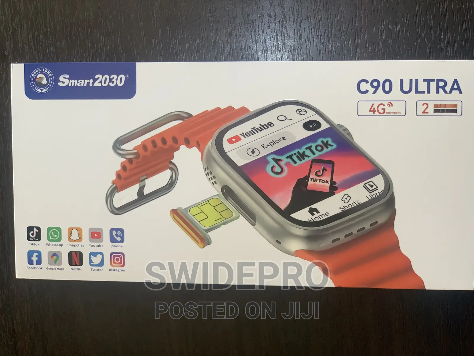 New C90 4g Sim Ultra Smart Phone Watch (Android)