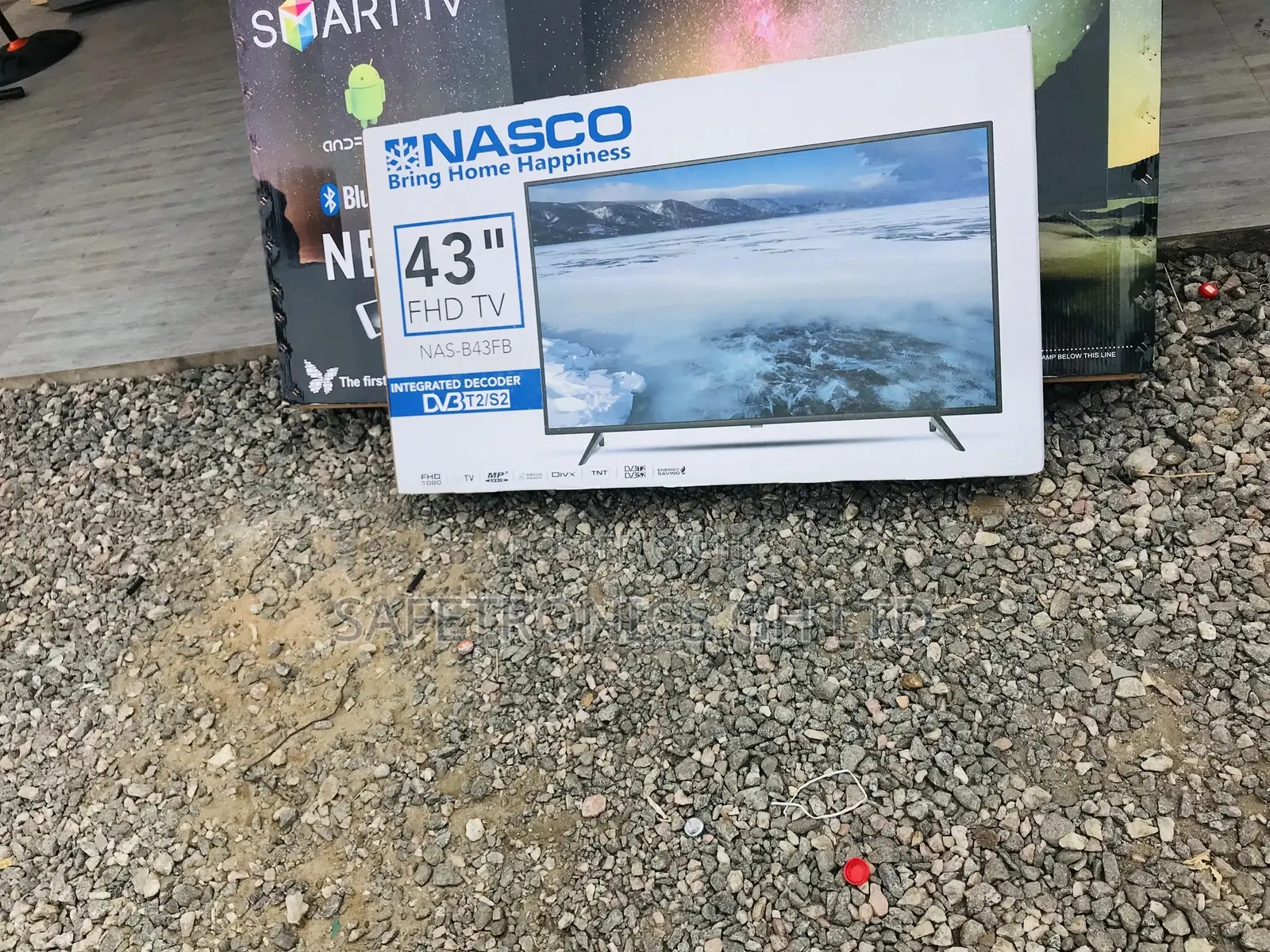 Black  Nasco Electric LED 43 Inches Glossy Digital Tv 