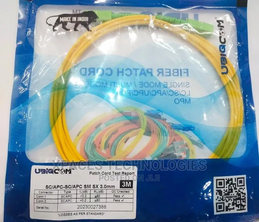 Fiber Patch Cord Sc/Apc-Sc/Apc Sm Sx 3.0mm 3meters