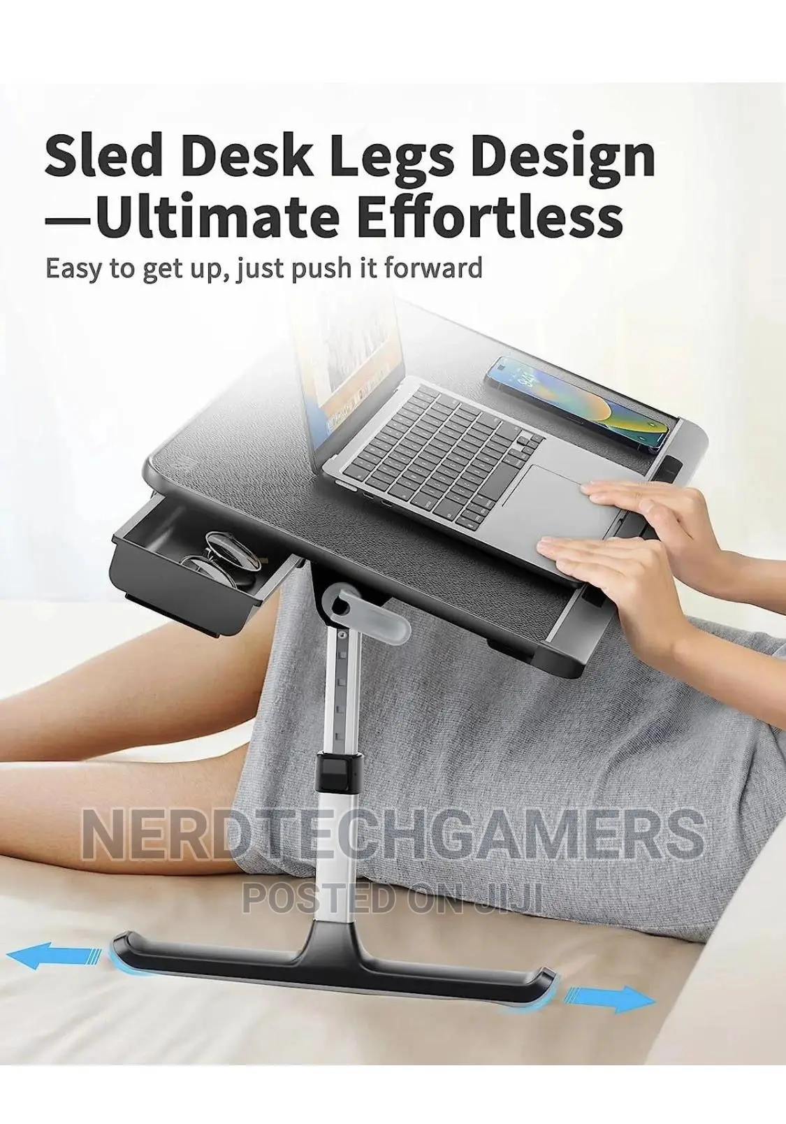 SAIJI Laptop Bed Tray Table, Laptop Computer Lap Desk For Be