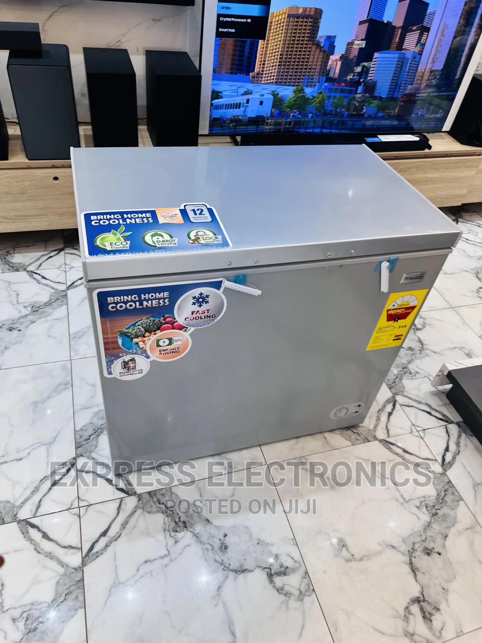 Awesome  Best Chest Freezer 200L Nasco Grey Single Door