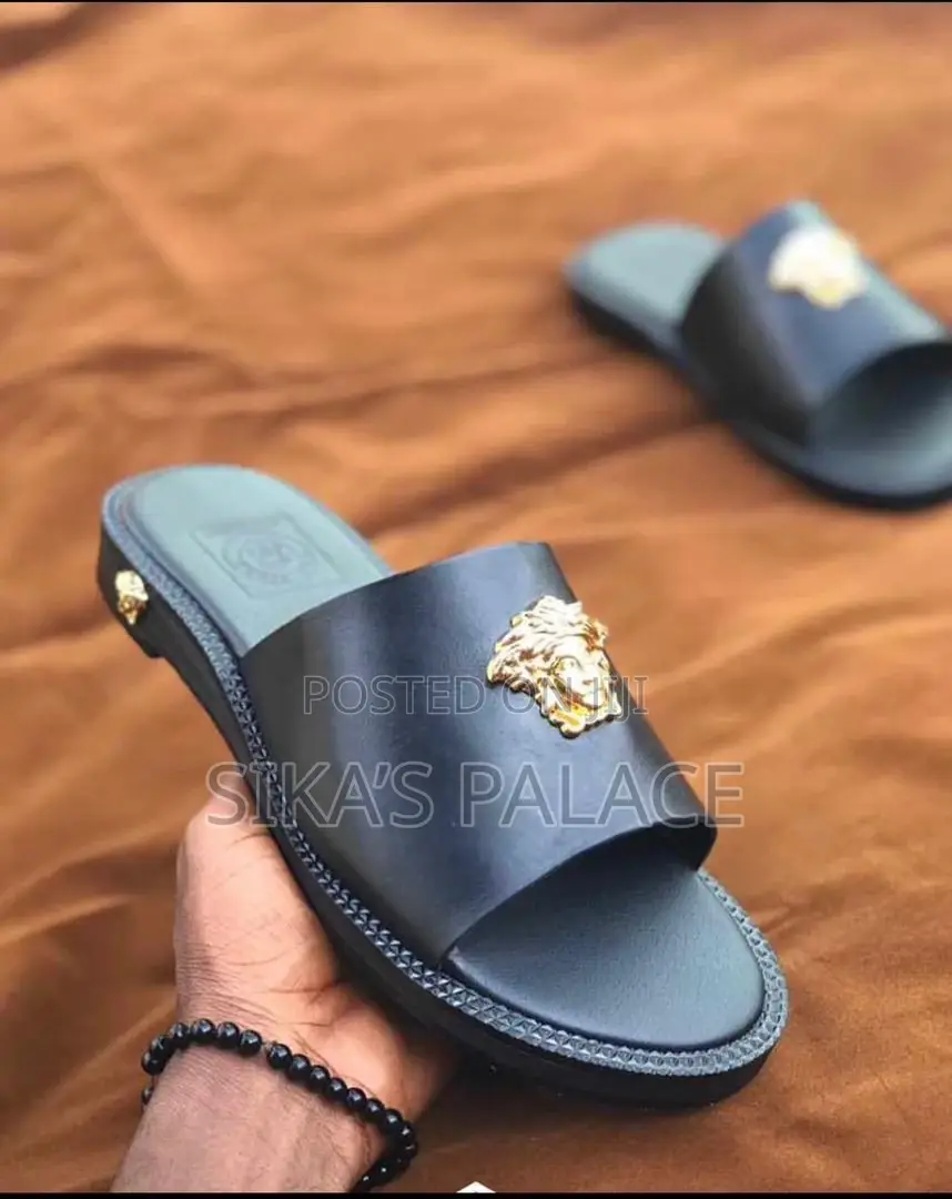 Versace Leather Slippers