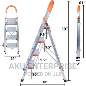 Living Room Staircase Ladders 4 Steps Aluminum Alloy Ladder