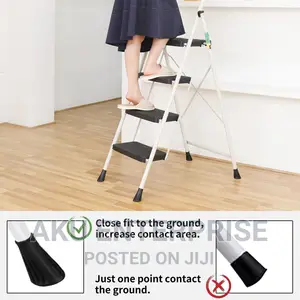 4 Step Ladder, Folding Stool, Step Stool With Wide Anti-slip