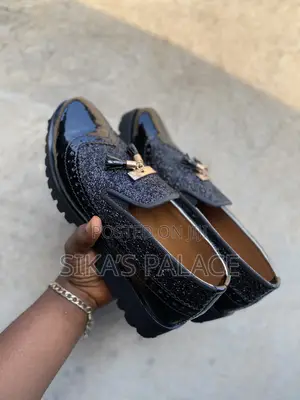 Black Silk Shoe