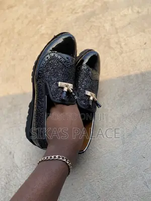 Black Silk Shoe