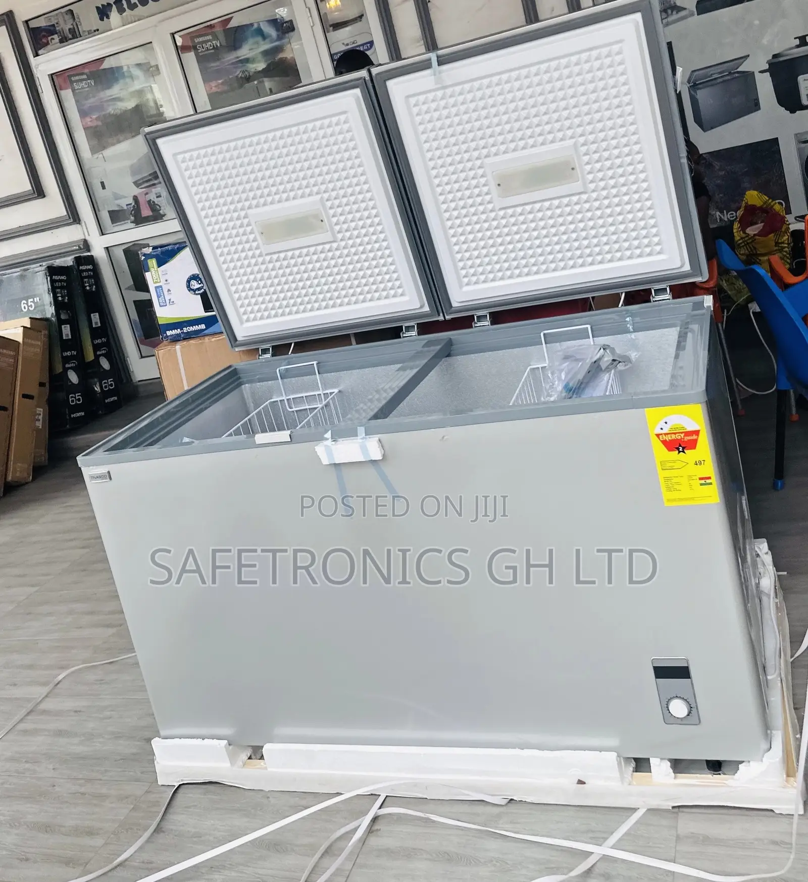 Electric Gray 425L Nas-500fl-Dd Chestfreezer Doubledoor 