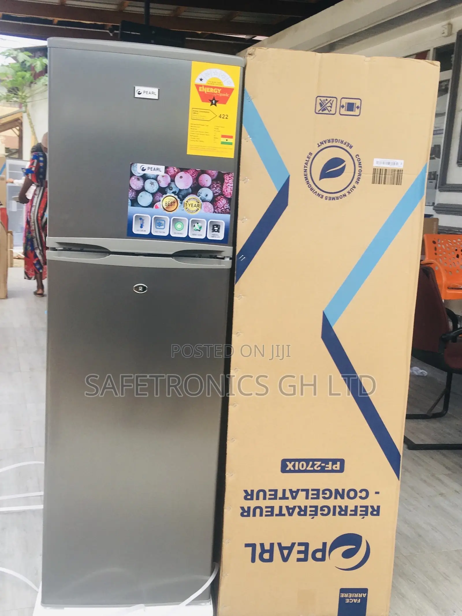 Topfreezer Doubledoor Pearl Pf-270ix Fridge 166 Liters