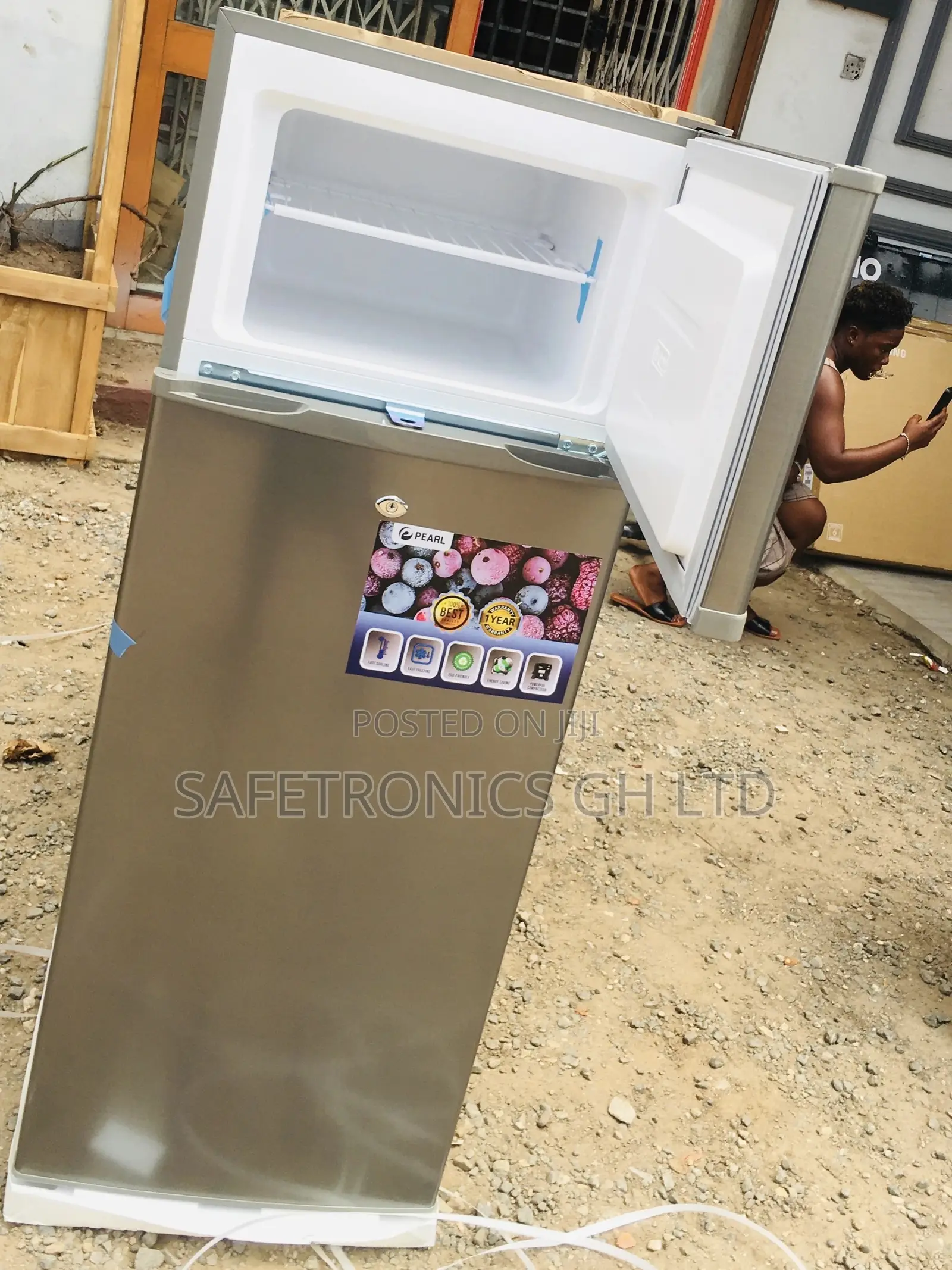 Adjustable 205L Pearl Doubledoor Pf-250 Topfreezer Fridge 