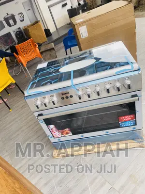 Long Lasting Ferre6 Gas Burner +Oven and Grill(Silver)60x90