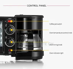 3 in 1 Toaster Fryer and Coffee Maker Electric Breakfast Mac