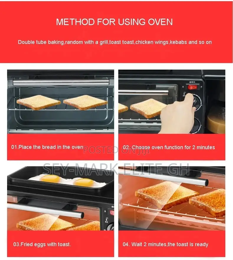3 in 1 Toaster Fryer and Coffee Maker Electric Breakfast Mac