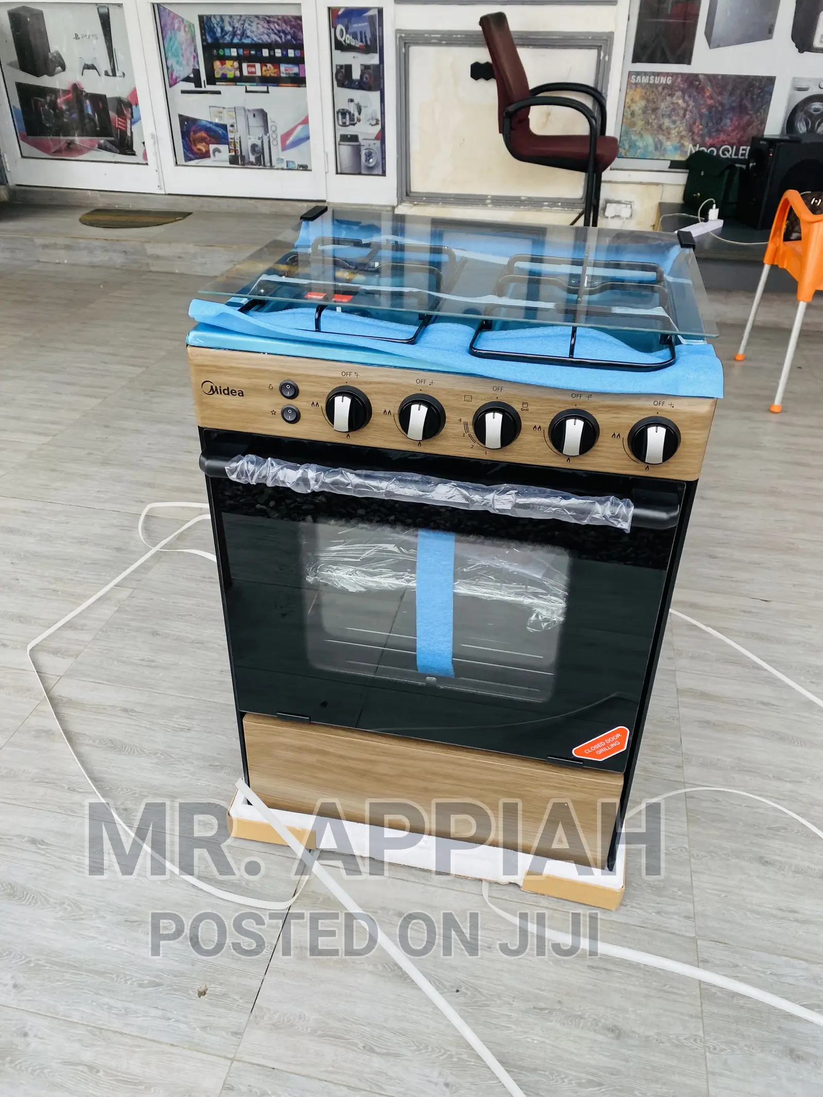 Highly Energy Saving Midea(BMG6060-WD)60x60 4 Gas Burner.