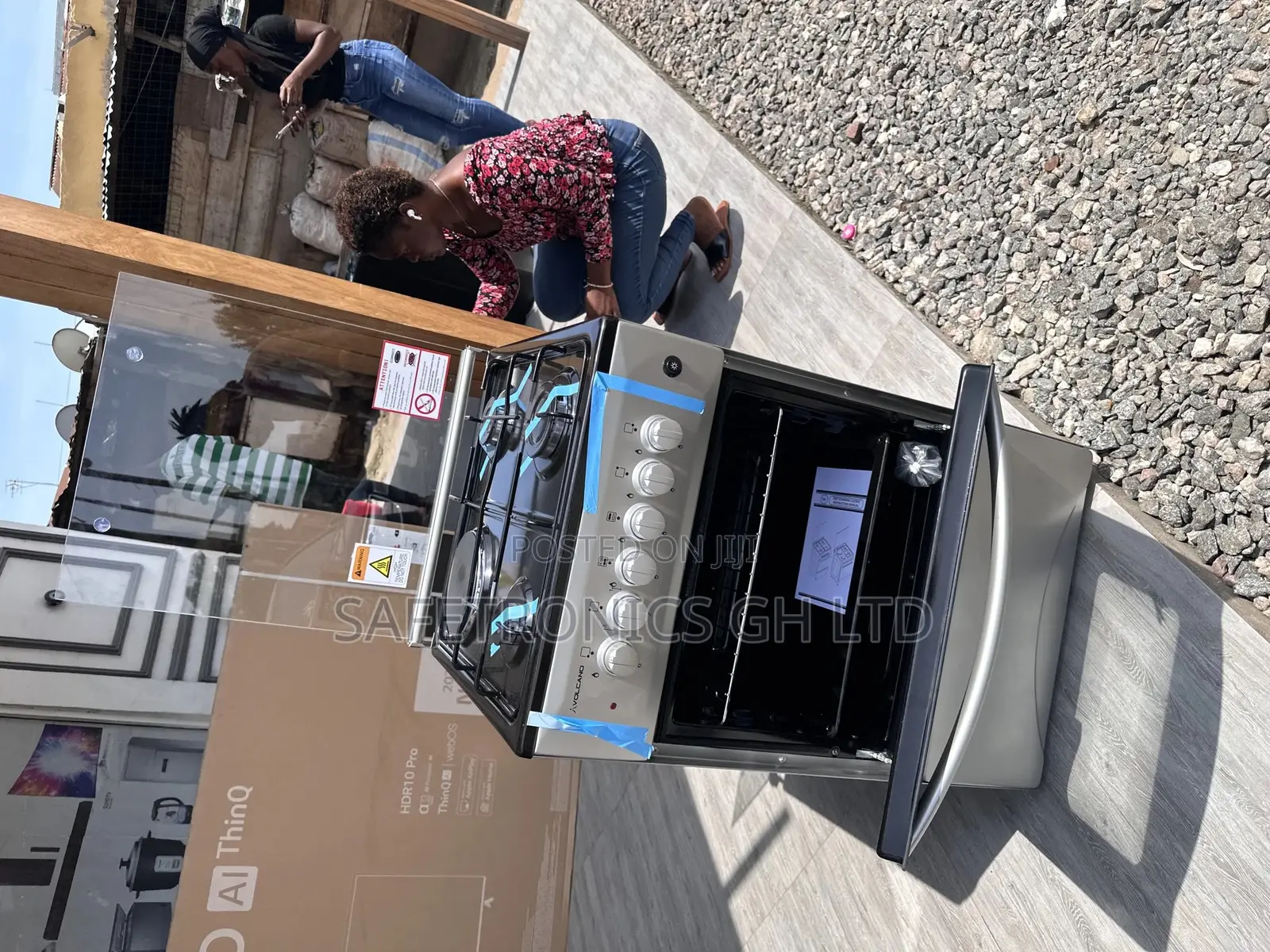 4 Gas Cooker Volcano 50x50 Oven With Grill Glass Lid