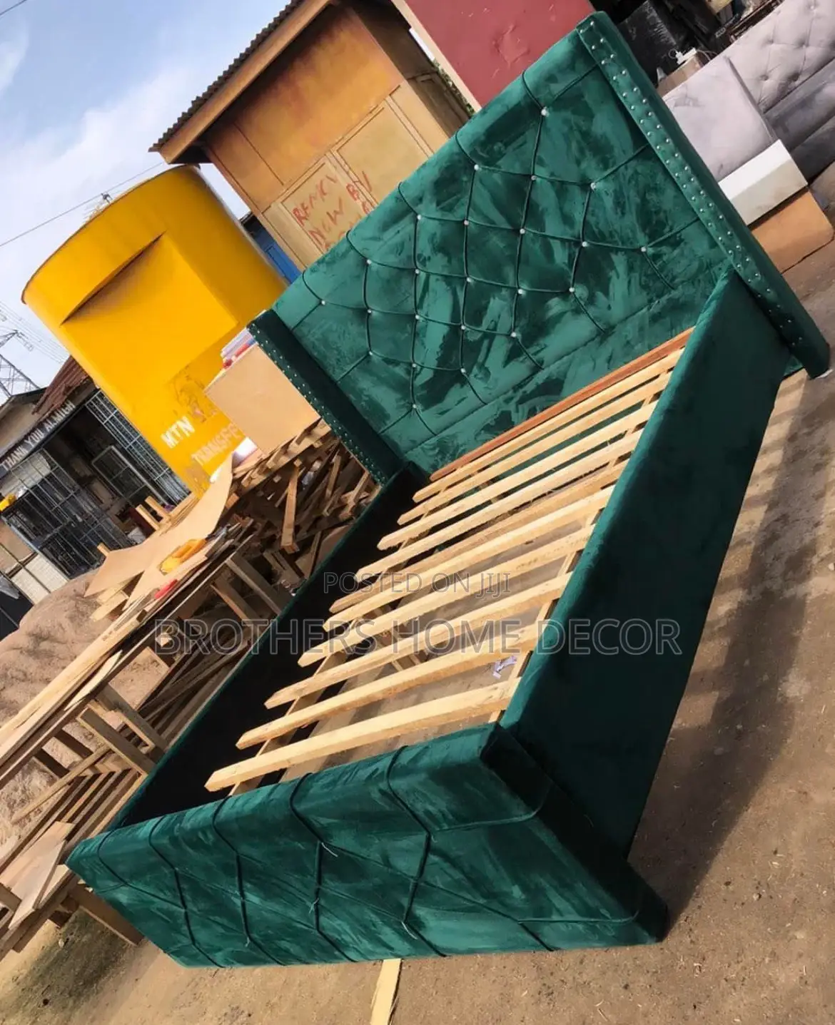 Queen Size 60x80 Fabric Bedframe