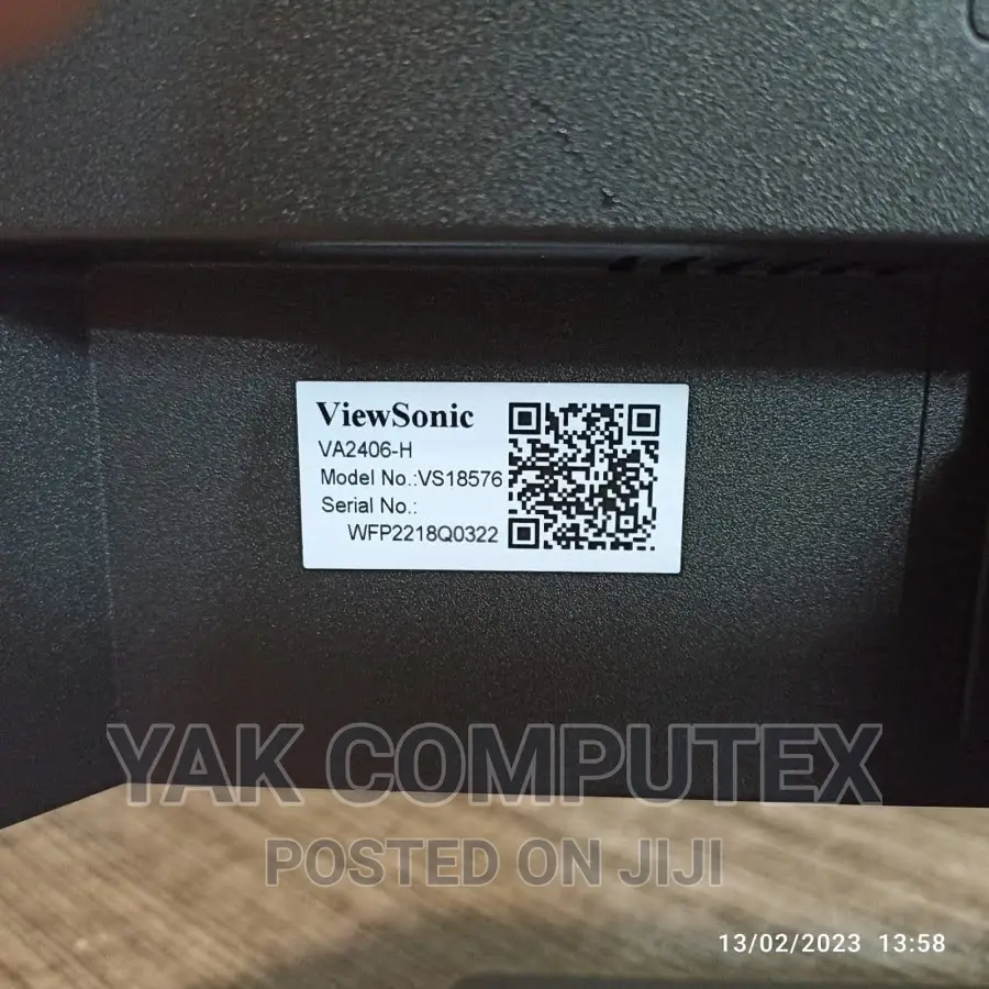 Monitor LED Viewsonic 24 Inch Framles Model Va2406