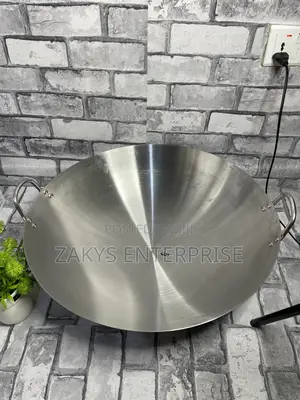 55cm Stainless Steel Wok Pan