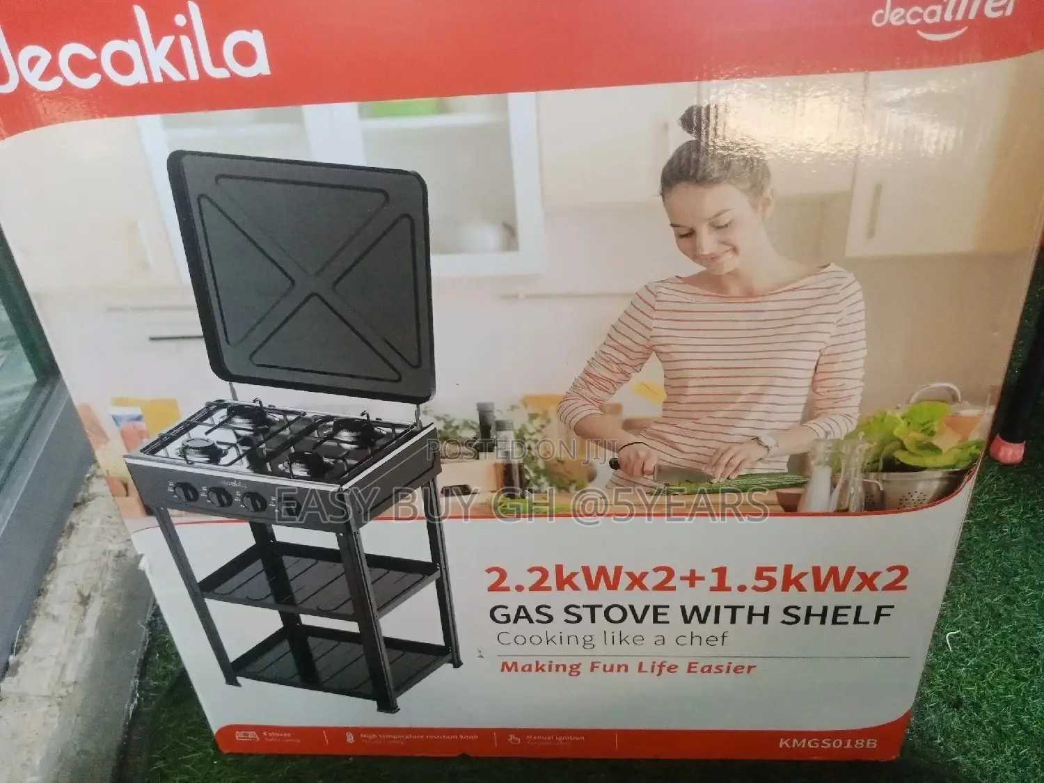 4 Burners Gas Stove With Shelf Decalife 4 Burners