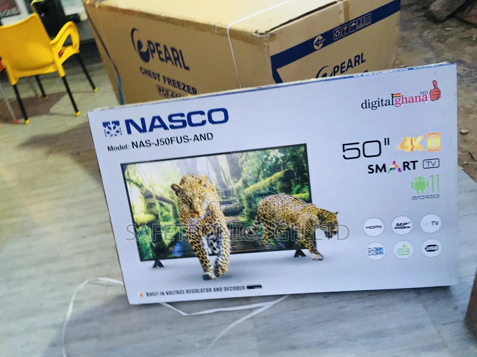 New Nasco 50 Inches Electric Black Glossy LED Smart Tv