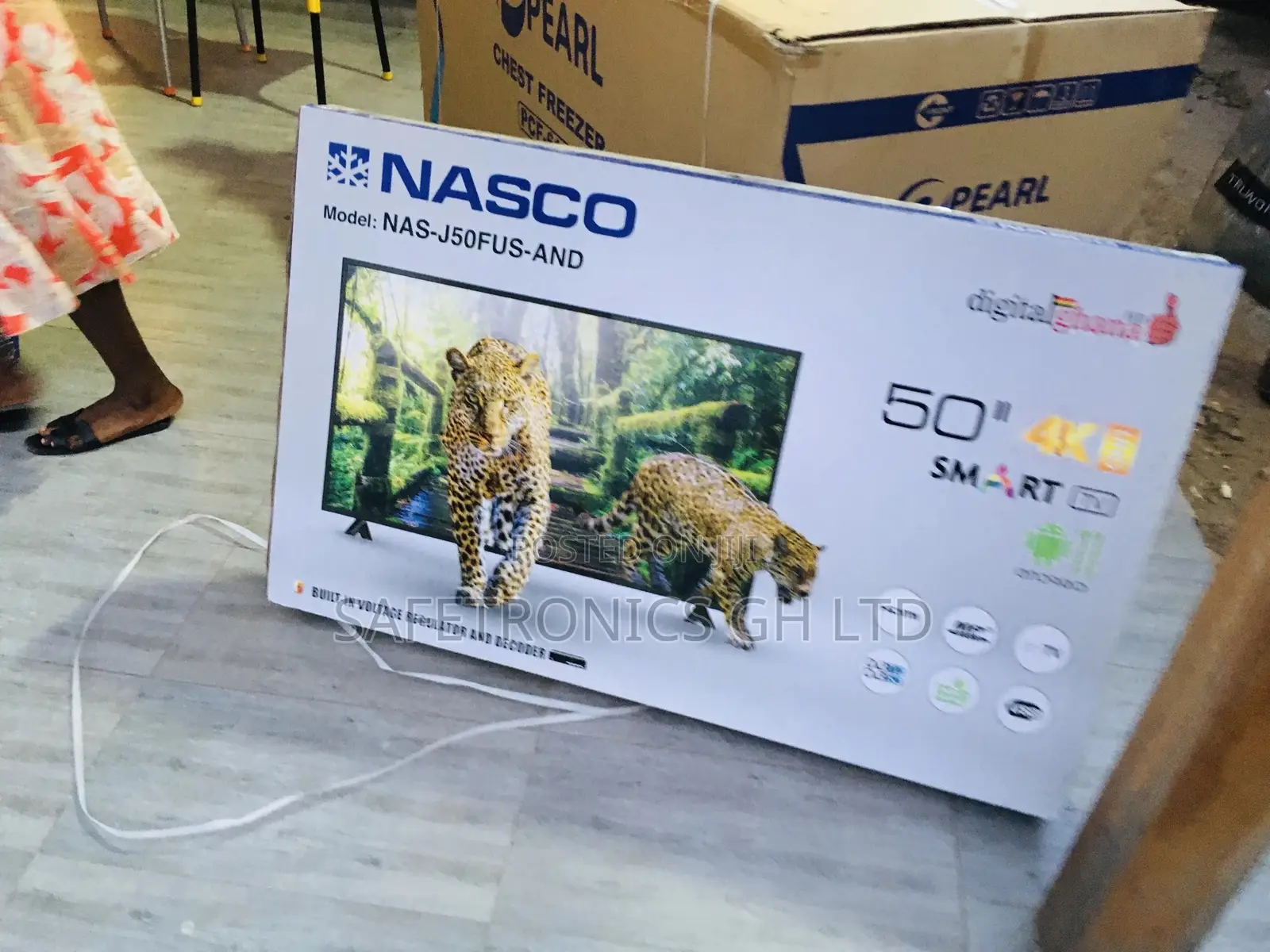 New Nasco 50 Inches Electric Black Glossy LED Smart Tv
