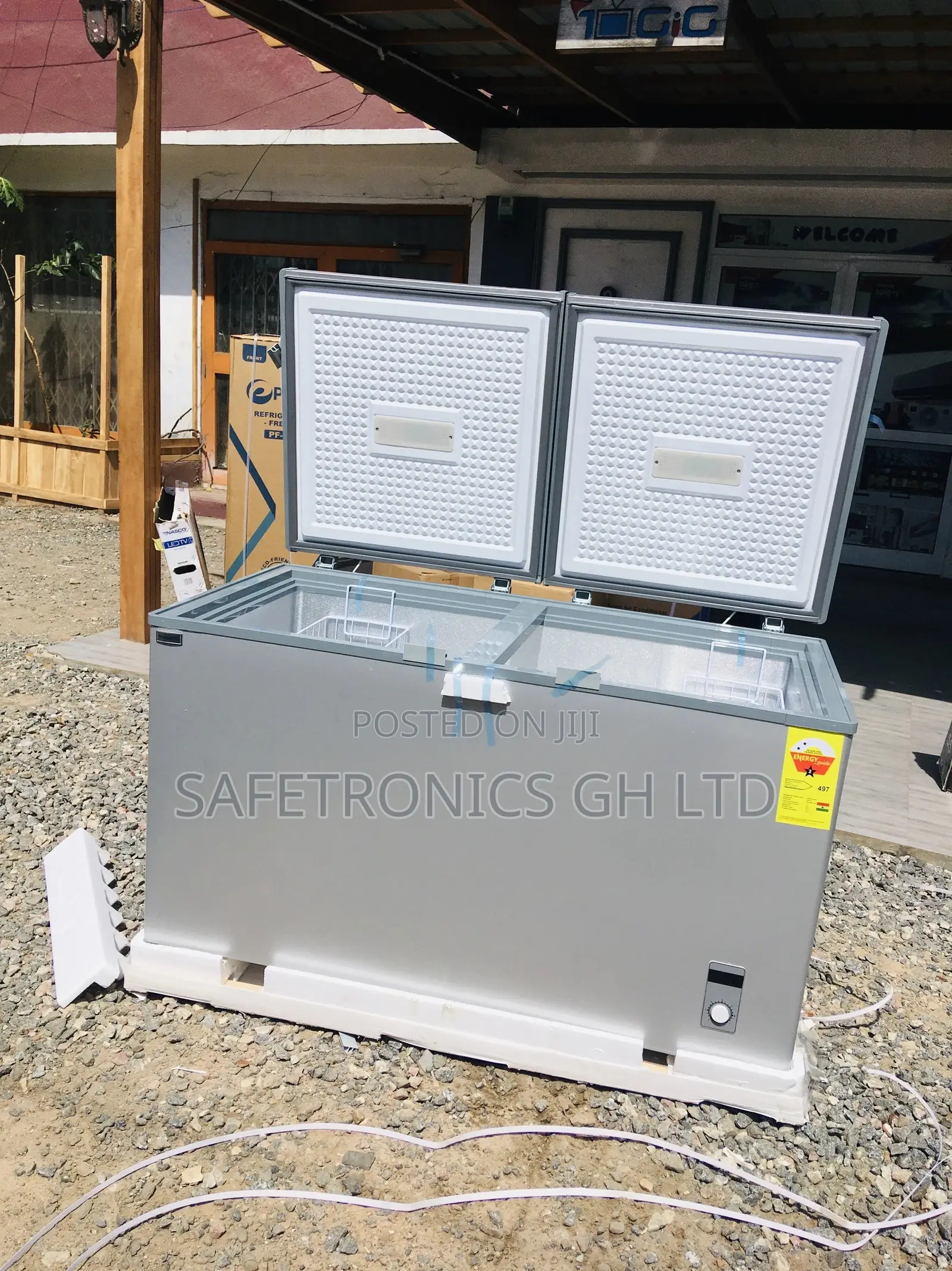 Chestfreezer Gray Doubledoor Nas500fc Electric Nasco 425L