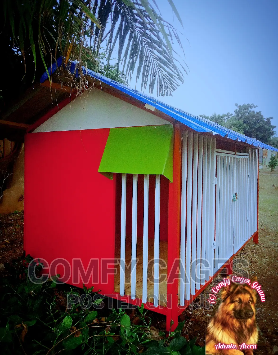 Rugged Double Galvanized Steel Security Dog Cage/House
