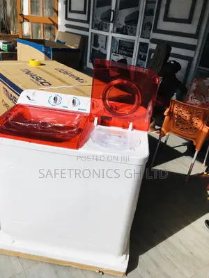 Washingmachine Red/White 11KG Semiautomatic Nasco Topload