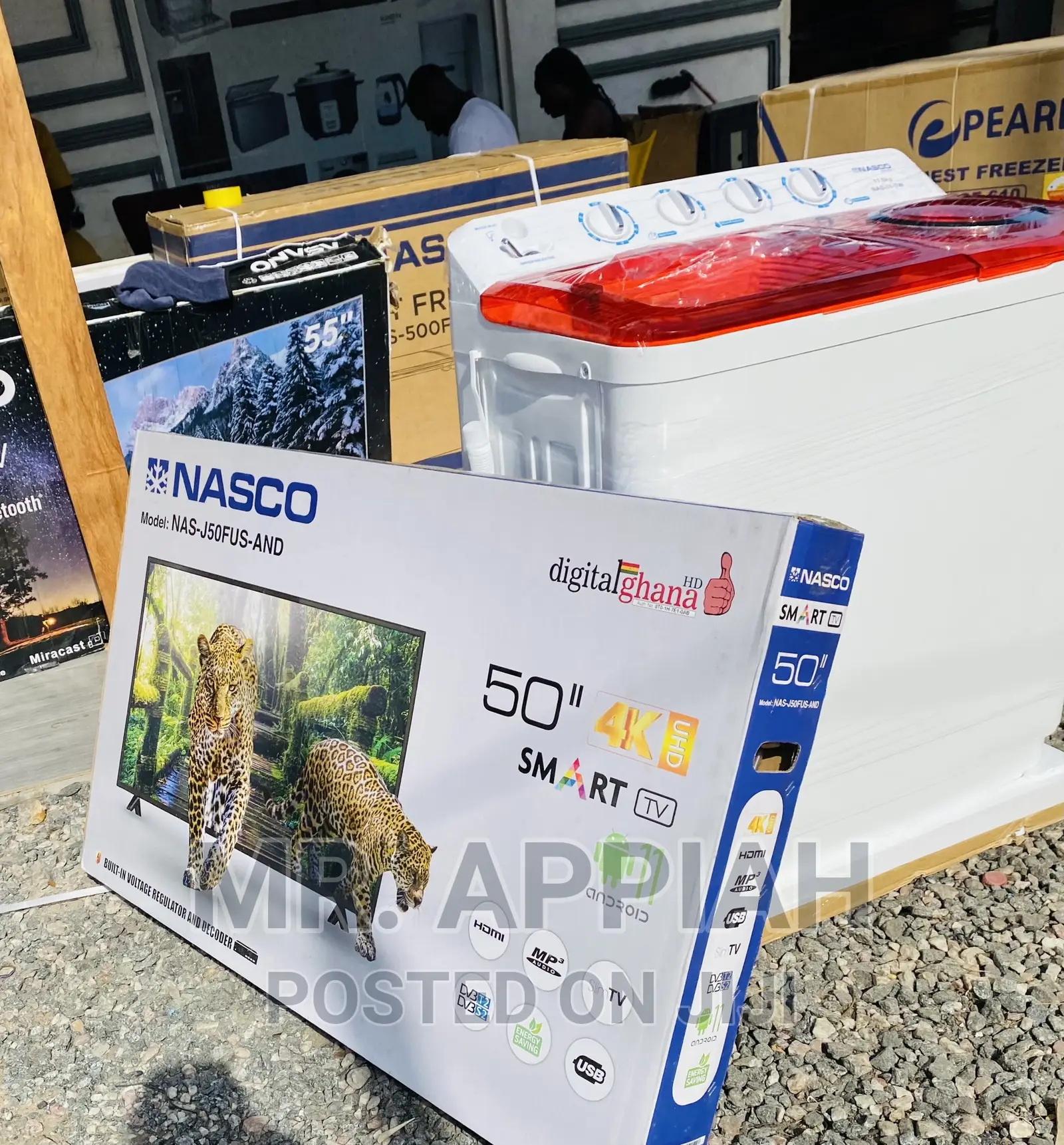 New Nasco 50 Inch Digital Satelite Smart Uhd Tv(Black).