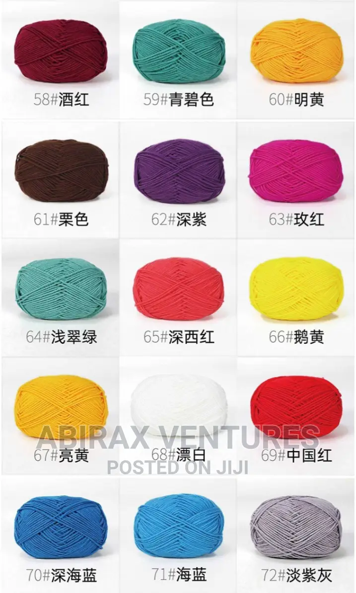 50pcs Milk Cotton Yarn