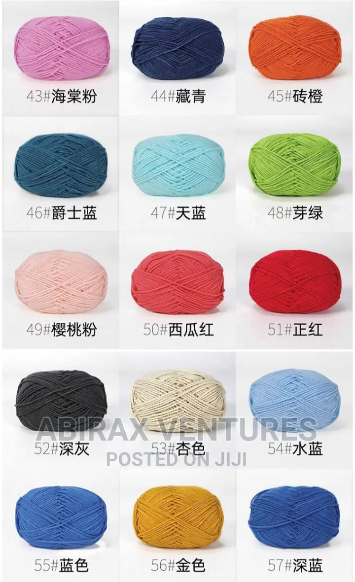 50pcs Milk Cotton Yarn