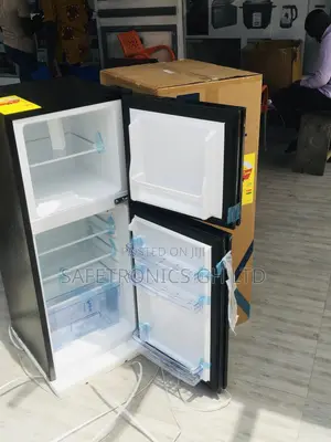 Black Glass Doubledoor Topfreezer PF-20T Pearl Fridge