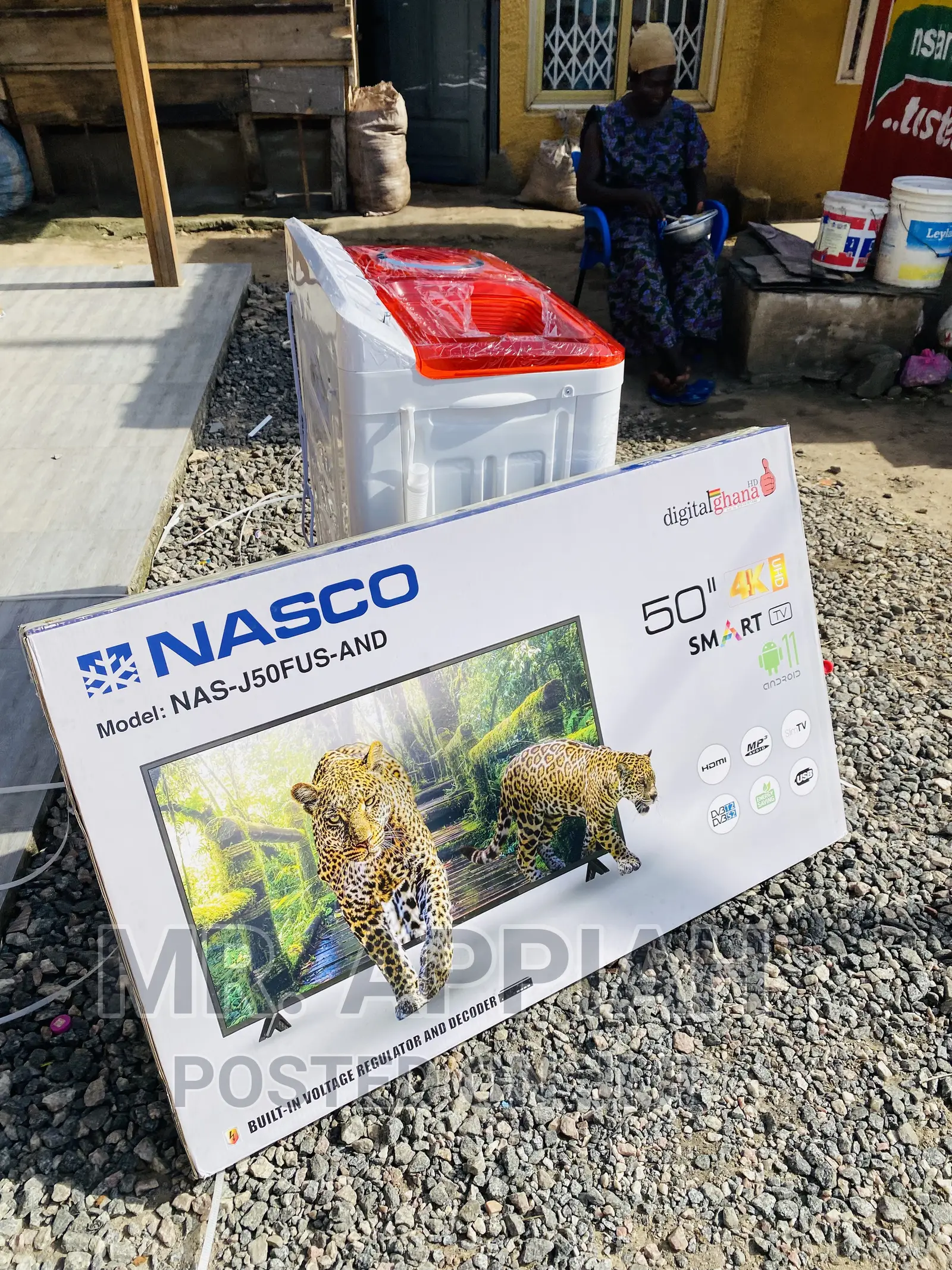 Energy and Cost Saving Nasco 50” Digital Satelite Tv(Black)