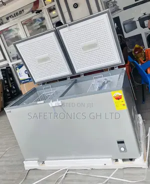 Fast Chestfreezer Nas500fc 425 Liters Doubledoor Glass Lid