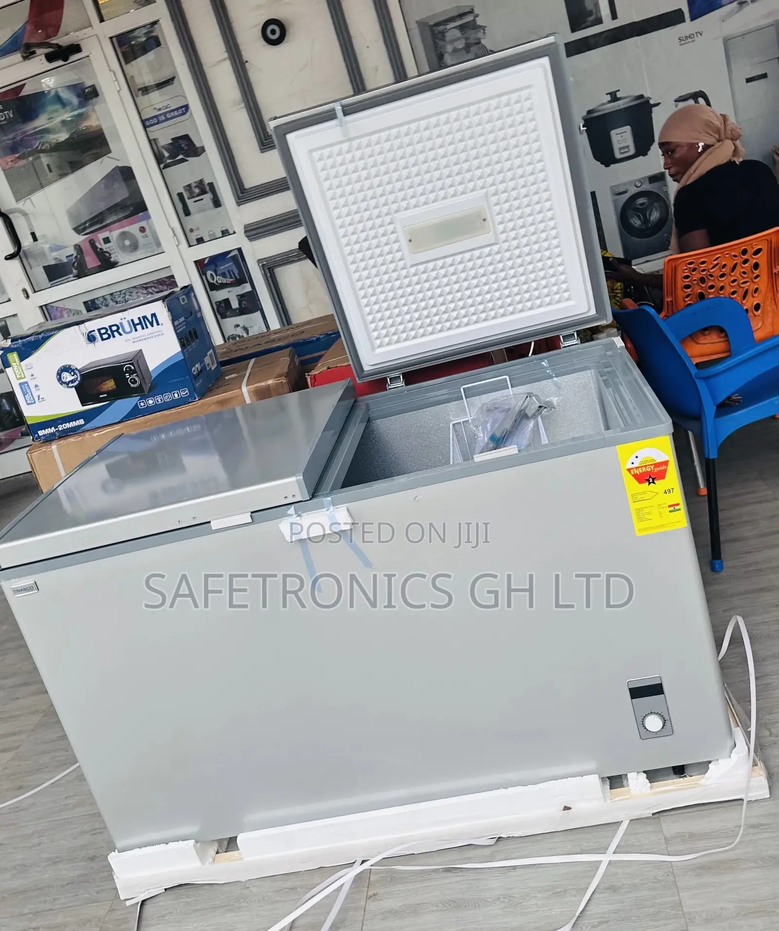 Best Glass Lid 425L Chestfreezer Singledoor Nas500fc