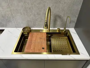 Deep Sink- Armless Sink, Golden Kitchen Sink