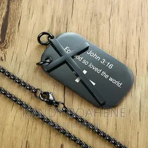 Christian Cross Tag Men Chain/Necklace