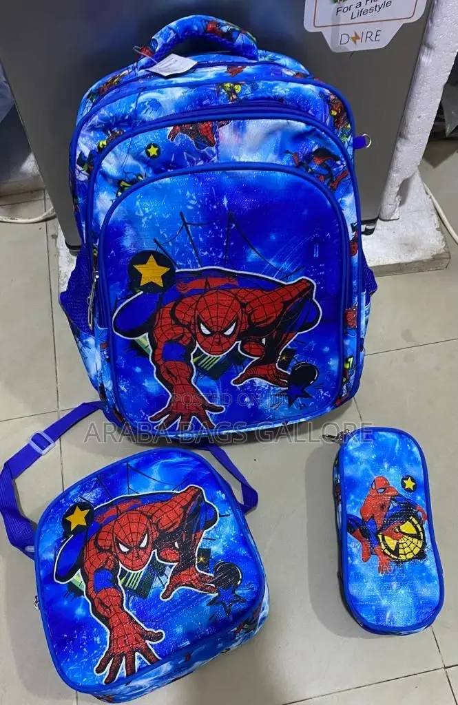 Quality Complete Set Spiderman School Bag