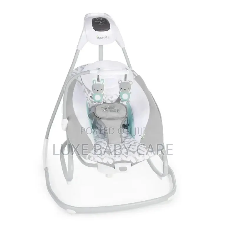 2-in-1 Vibrating Baby Swing and Rocker, Gray