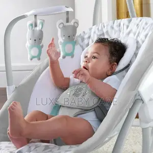 2-in-1 Vibrating Baby Swing and Rocker, Gray