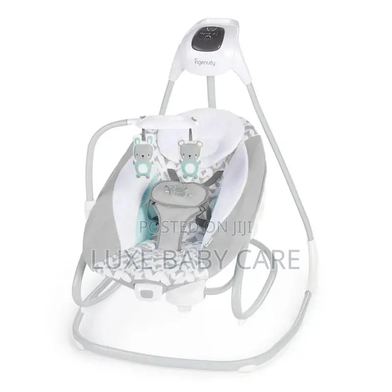 2-in-1 Vibrating Baby Swing and Rocker, Gray