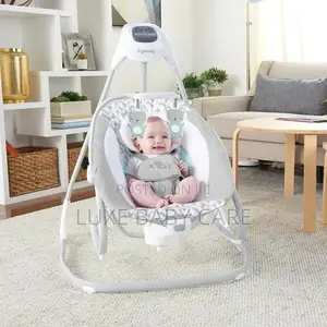 2-in-1 Vibrating Baby Swing and Rocker, Gray