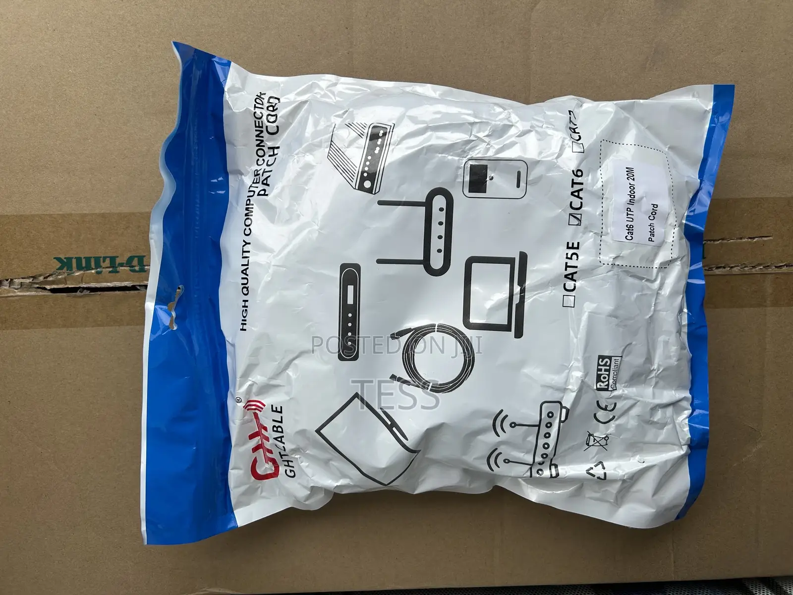 Patch Cable (Cord) 20m GHT Cat6 Network